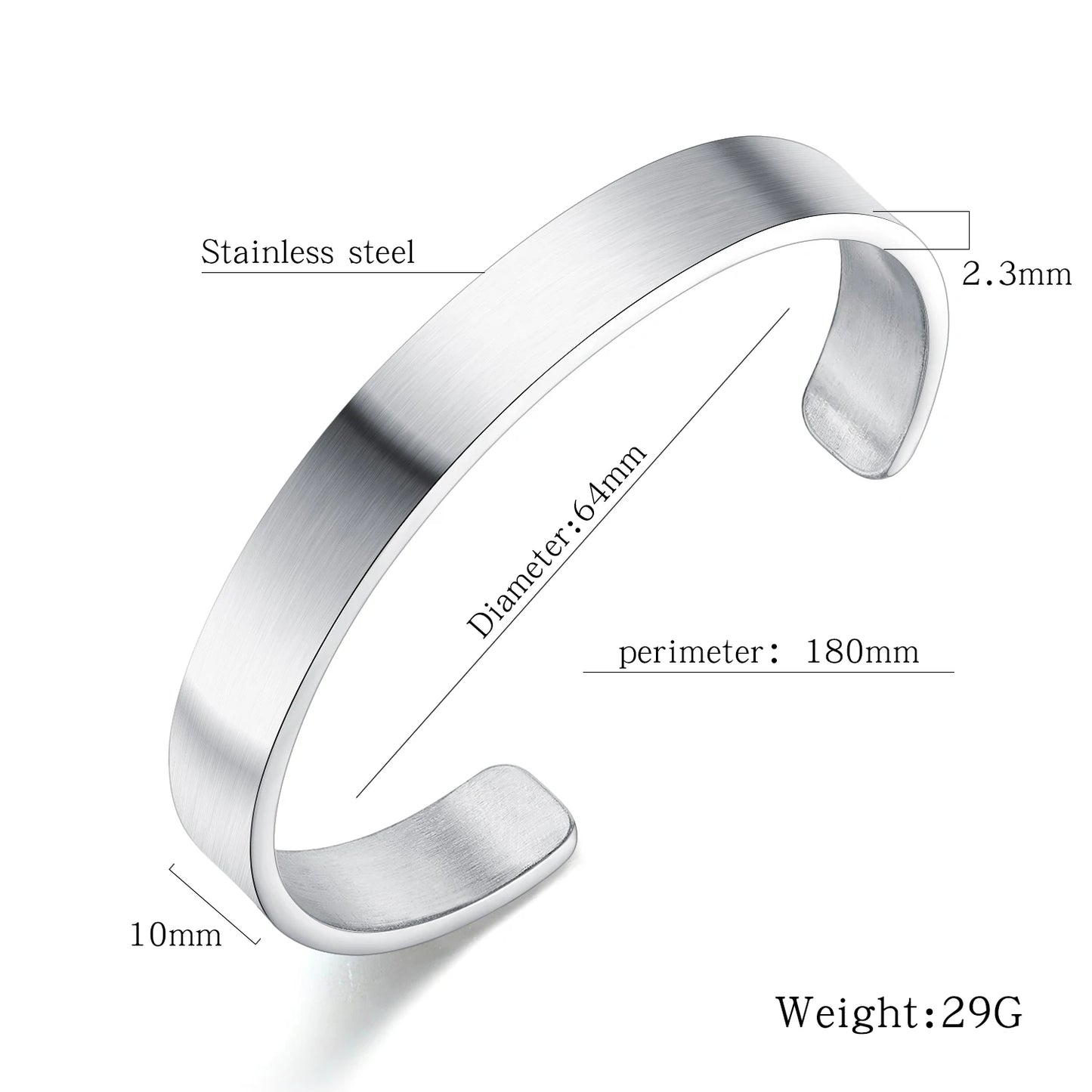 Stainless Steel Statement Cuff Bracelet