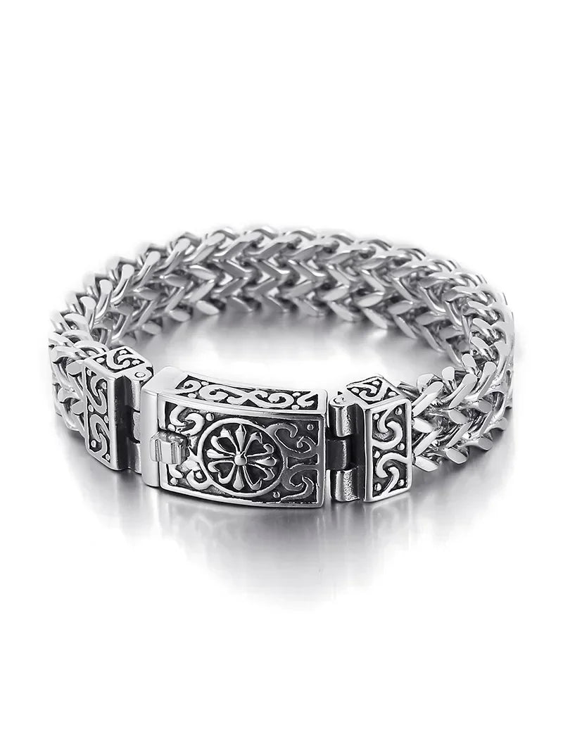 Titanium Steel Double Row Coarse Bracelet