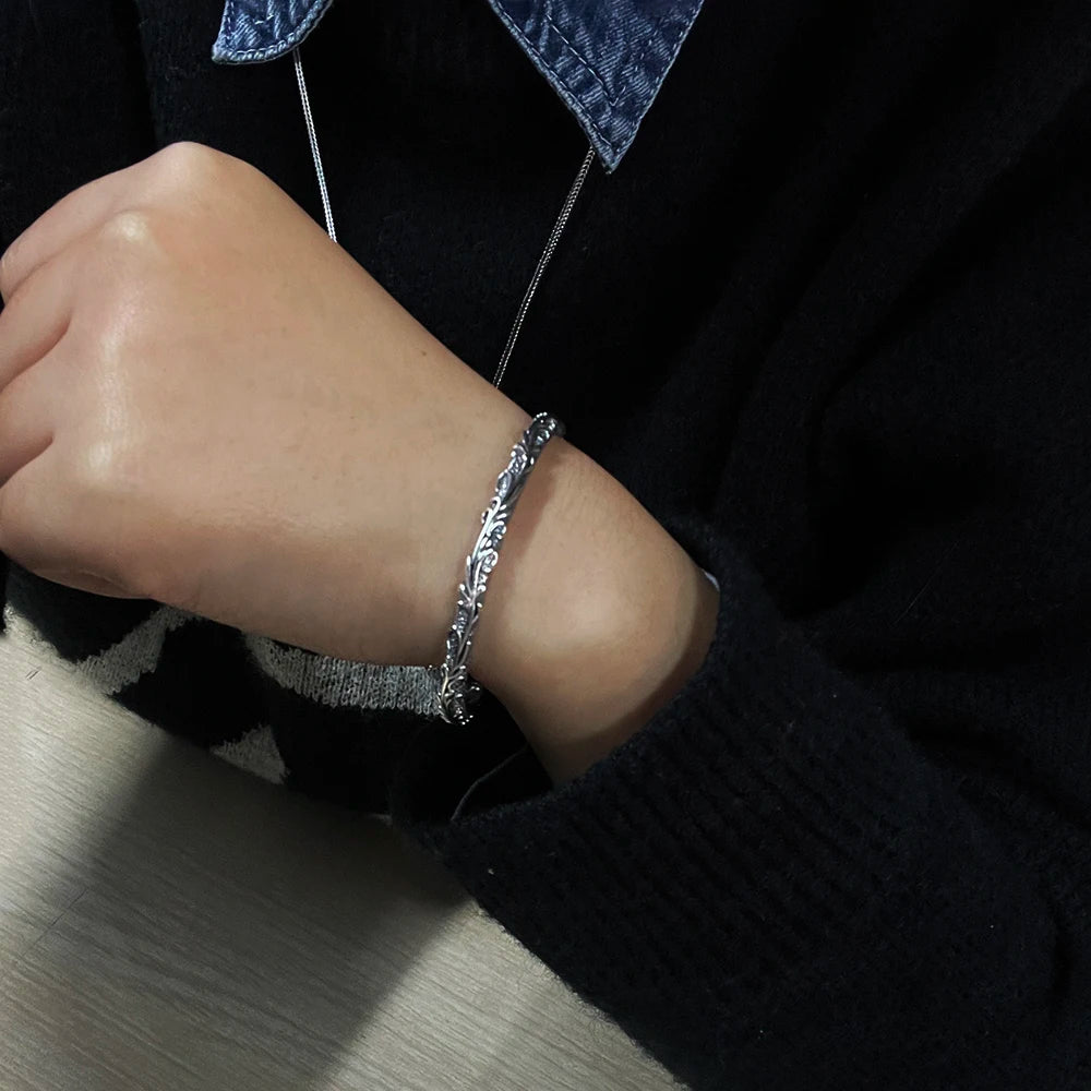 S925 Sterling Silver Retro Vintage Vine Bracelet - Bracelets Express