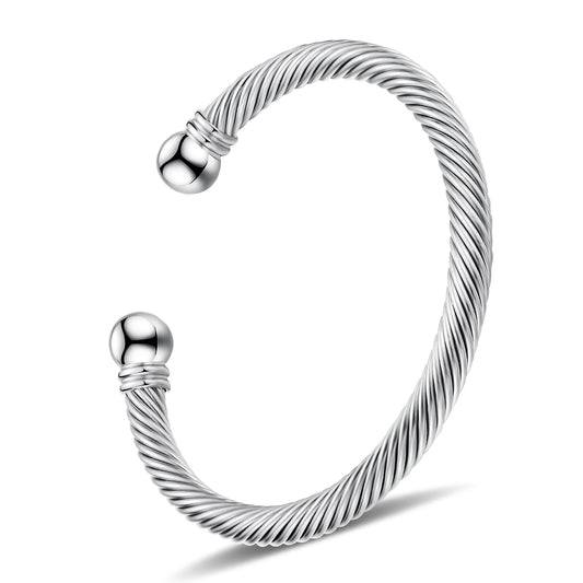 Stainless Steel Twisted Cable Wire Bracelet