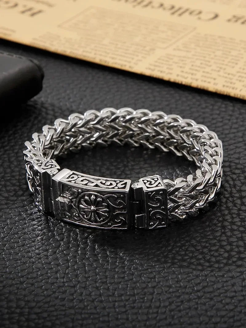 Titanium Steel Double Row Coarse Bracelet