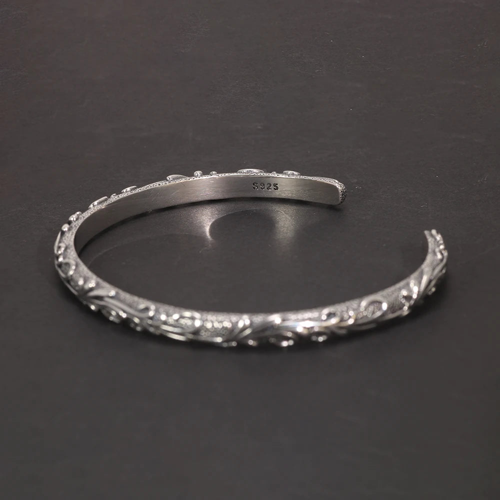 S925 Sterling Silver Retro Vintage Vine Bracelet - Bracelets Express