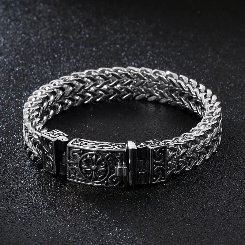 Titanium Steel Double Row Coarse Bracelet
